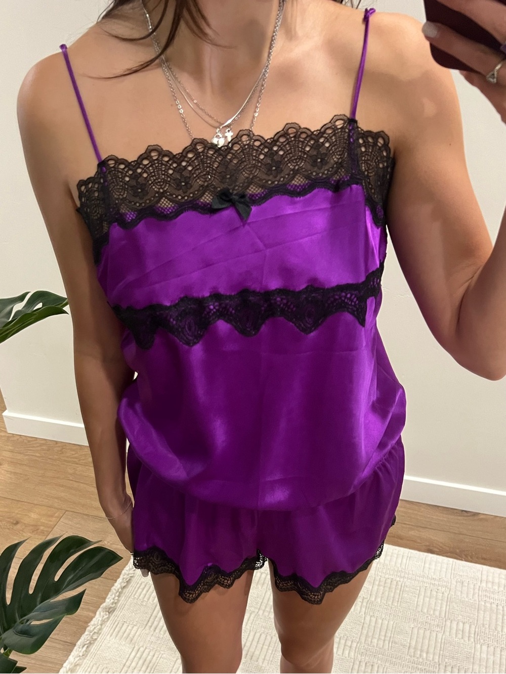 Victoria's Secret Purple Satin romper